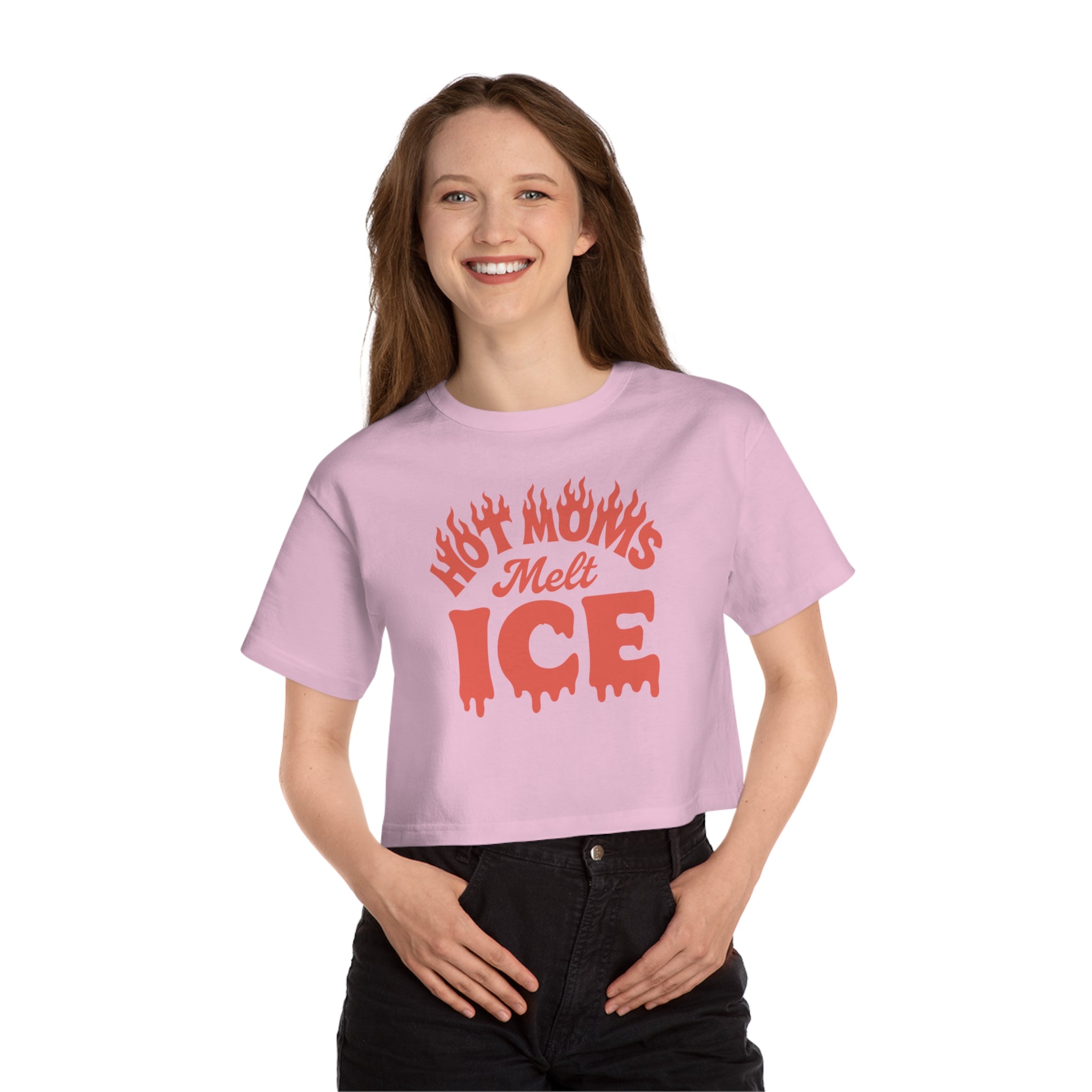 Hot Moms Melt Ice Cropped T‑Shirt