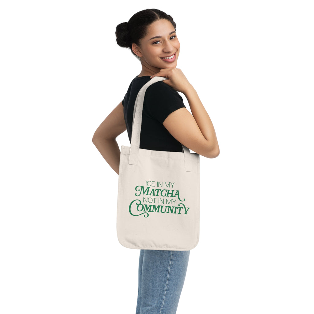 Ice In My Matcha, Not In My Community Tote Bag