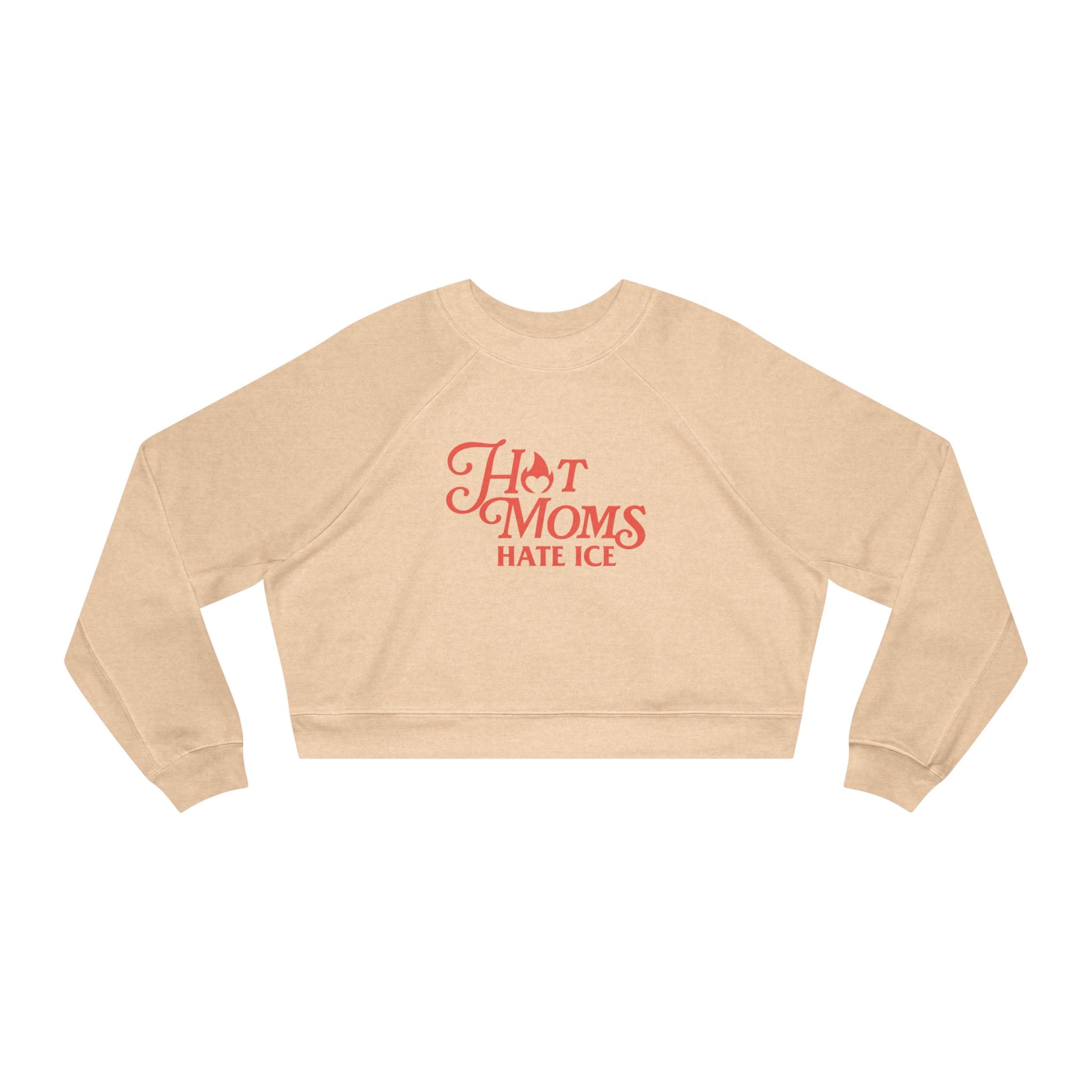 Hot Moms Hate Ice Retro Cropped Pullover