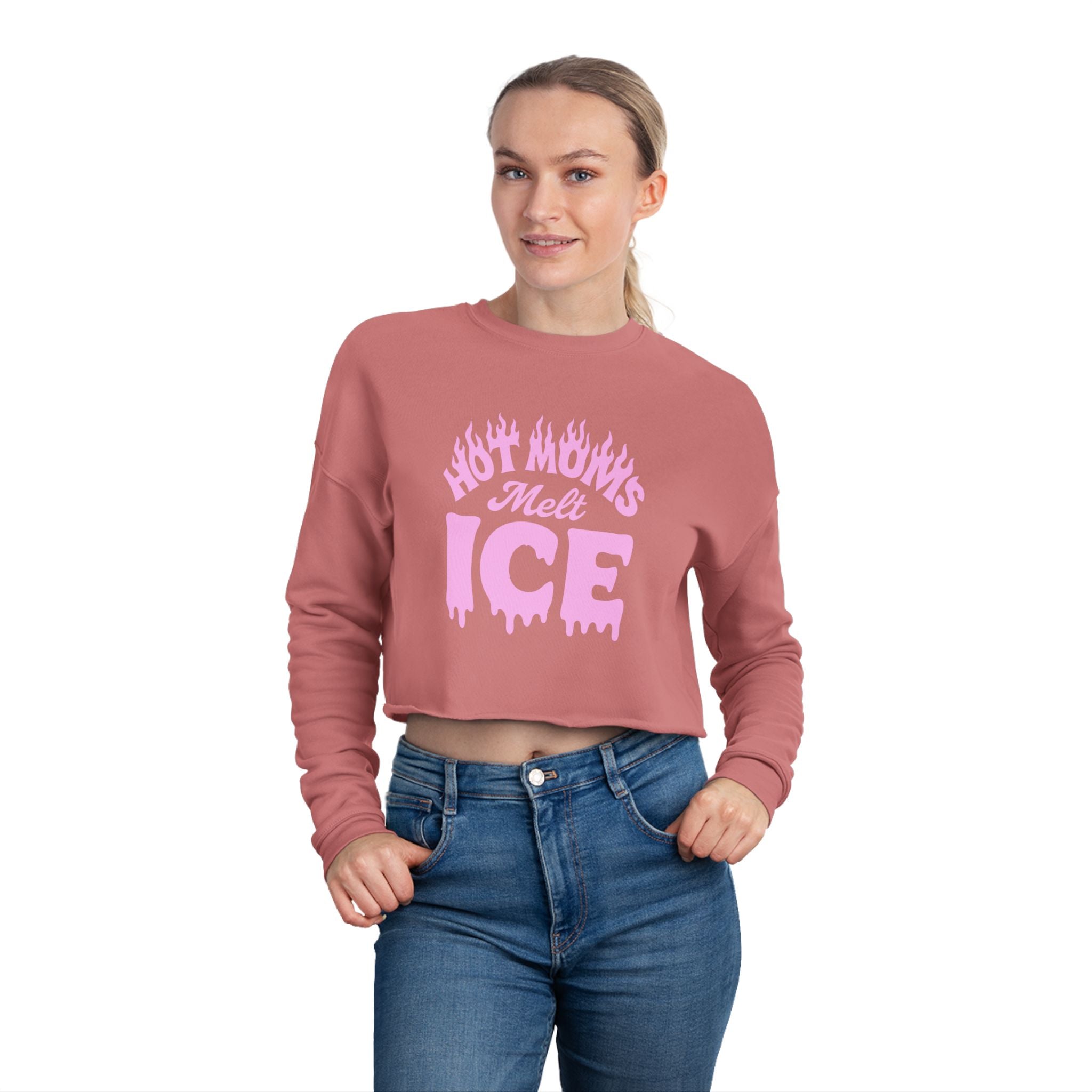 Hot Moms Melt Ice Cropped Sweatshirt